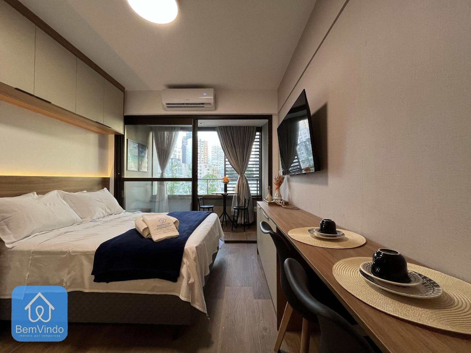 Estudio Estiloso E Bem Equipado Na Barra Apartamento